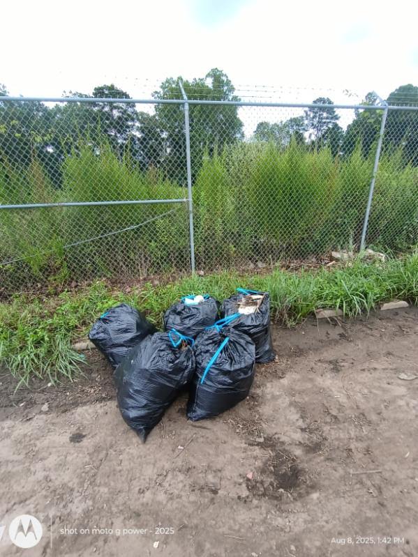 Exterior fence line repair and maintenance site